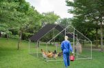 Large metal chicken coop, walk-in chicken coop, galvanized wire poultry chicken coop