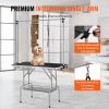 VEVOR Pet Grooming Table Two Arms with Clamp, 46'' Dog Grooming Station, Foldable Pets Grooming Stand for Medium and Small Dogs