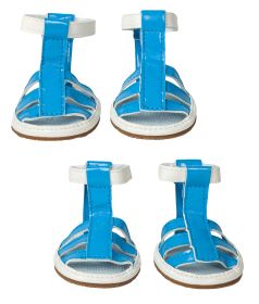 Buckle-Supportive Pvc Waterproof Pet Sandals Shoes - Set Of 4 (size: medium)