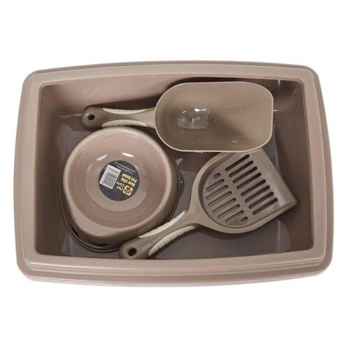 Pet Supplies Set Cat Kitten Dog Litter with Feeder Bowl and Litter Scoop Pet Supplies Set Cat Kitten Dog Litter with Feeder Bowl and Litter Scoop