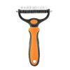 Professional Pet Deshedding Brush 2 Sided Dematting Dog Comb Cat Brush Rake Puppy Grooming Tools Undercoat Shedding Flying Hair